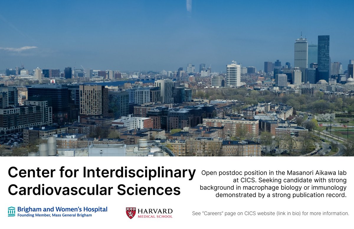 Job posting alert: CICS has an open postdoc position in Masanori  Aikawa's group! Please visit our website – link in bio – for more info.