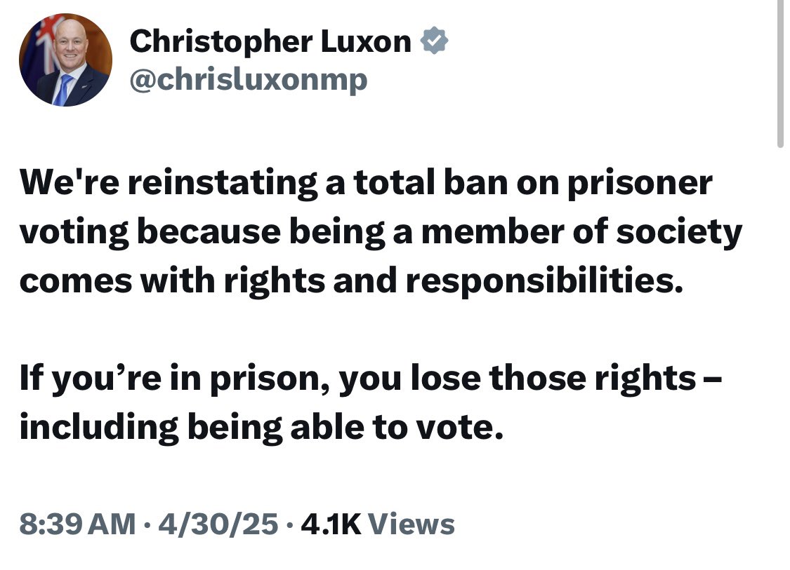 What I would say is we’re making this announcement today to deflect from the increased crime, increased cost of living, zero economic growth and our austerity measures coming up in Nicolas mother of all snakes and snails last 6 years budget