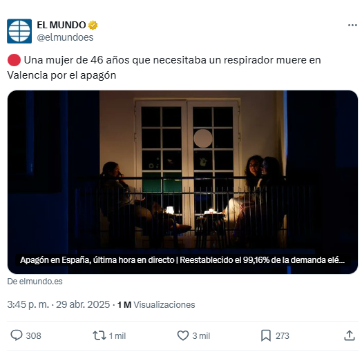 JulianMaciasT's tweet photo. Madre mía! No pueden ser más carroñeros en El Mundo. En la propia noticia dicen que la mujer solo necesitaba el oxígeno por la noche y que fue muerte natural y no relacionada con la falta de Oxígeno. https://t.co/osOf6hPmV0