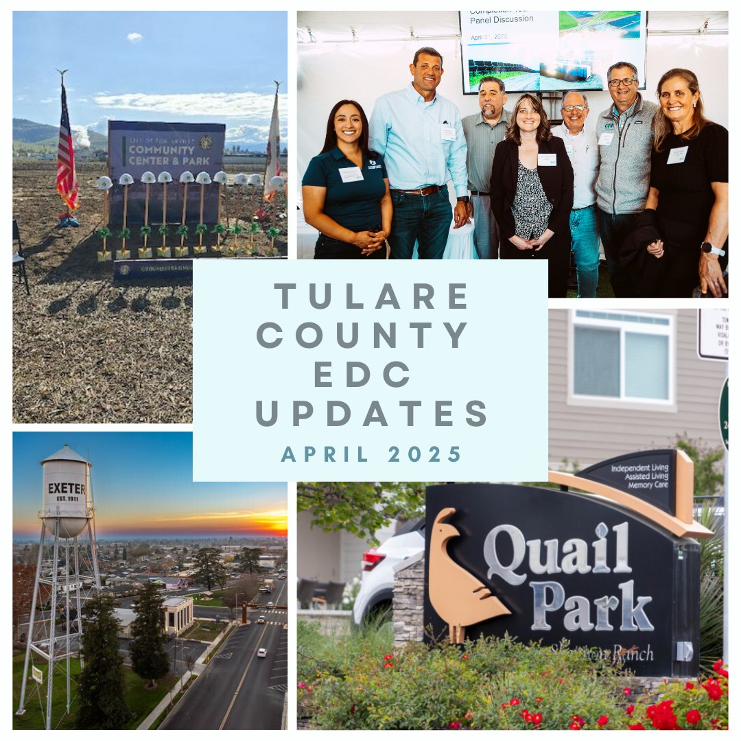 EDCTulareCounty's tweet photo. 🌟 Big things are happening in Tulare County! Discover the latest updates, events, and opportunities in our newest newsletter. 
Stay connected and informed 👉 https://t.co/TXqbgBvr7b 
#TulareCounty #EconomicDevelopment #CommunityUpdates https://t.co/NZarLiccLc