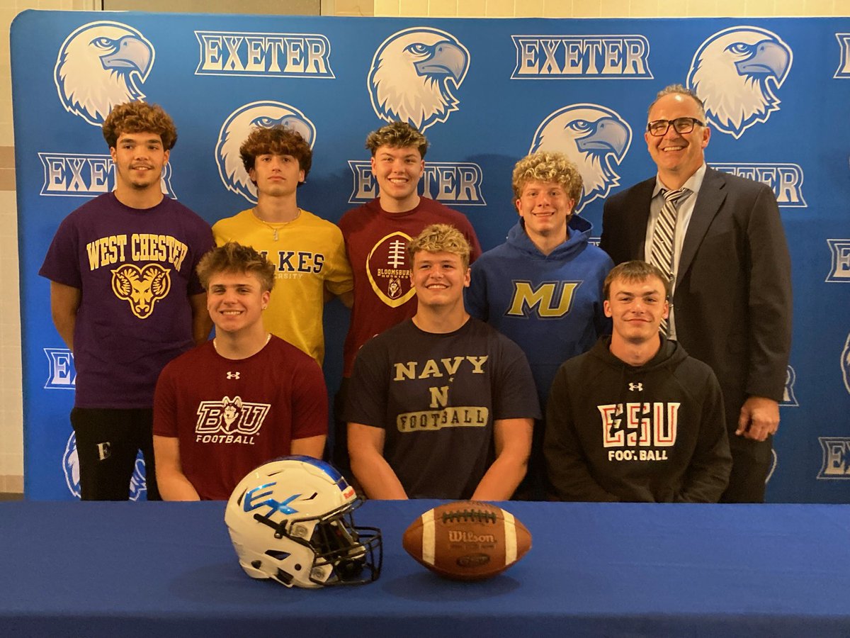 CONGRATULATIONS @EXeterTwpFB players on your signing day! #EXeterBuilt #EXeterElite