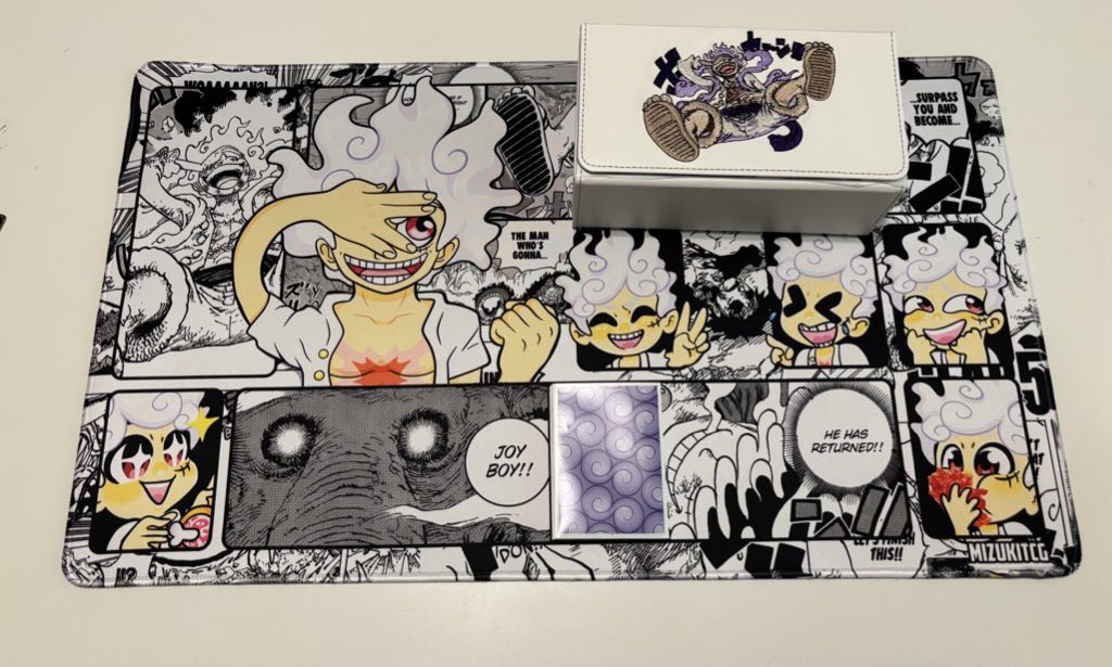 With EB02 around the corner it’s time for a giveaway 😊

1️⃣ Monkey.D.Luffy playmat from MizukiTCG

How to enter :

✅ Like &amp; Retweet this Post
❤️Follow <a href="/E_S_Collectible/">Exp. Share Collectible</a> &amp; <a href="/hawkytaro/">hawky</a> 
 
👥Tag a friend 
Winner Announcement 5/3 🎊