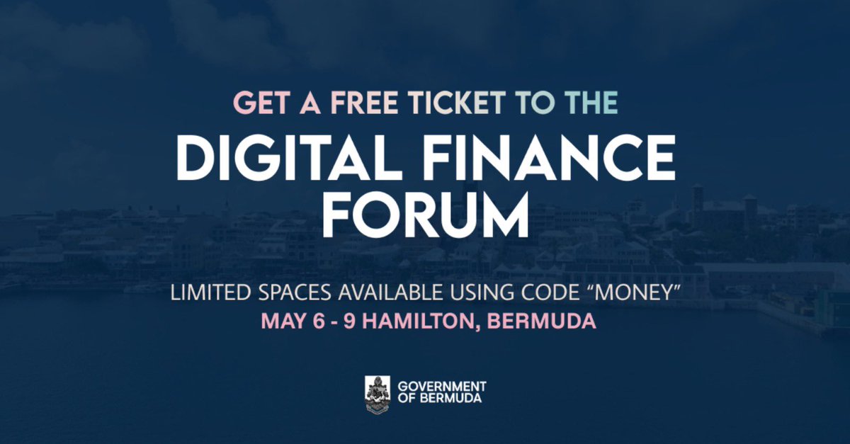 The Bermuda Government is proud to support the 2025 Digital Finance Forum.

Get a free Day 1 ticket (May 7) and $100 in digital dollars to spend at the Vendor Village.

How to claim:
1.Like and retweet this post
2.Visit lu.ma/digitalfinance…