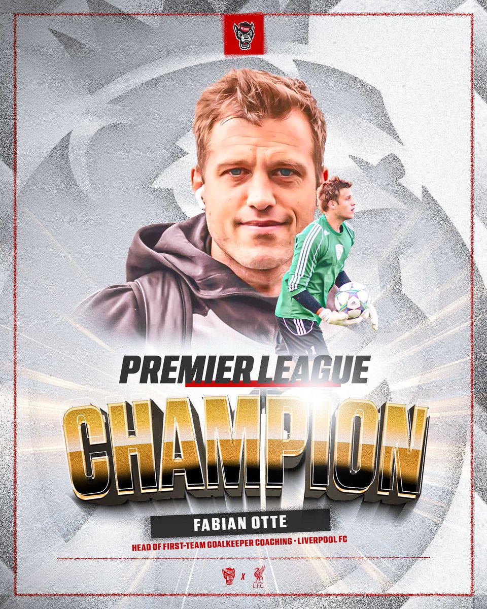Congrats to former Pack goalkeeper Fabian Otte and Liverpool FC on winning the Premier League 👏