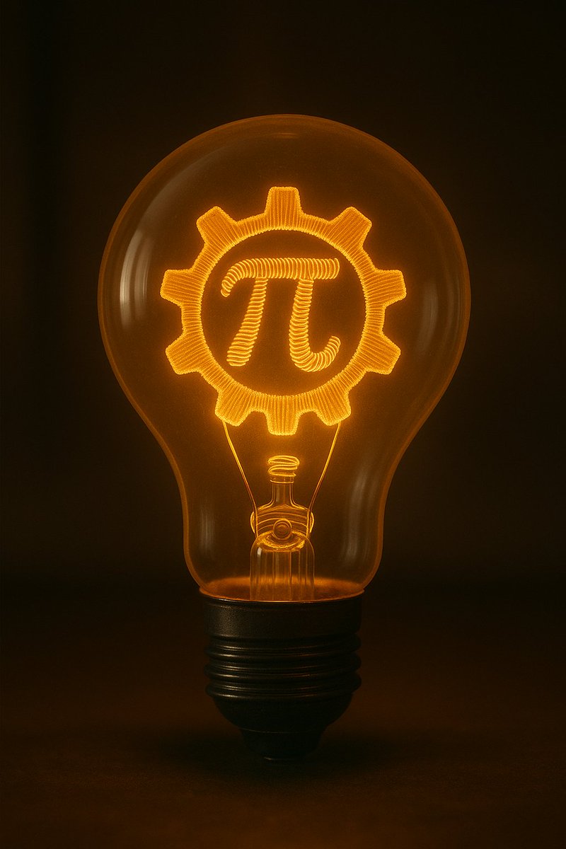 mathgine's tweet image. "π" 로 밝게 빛나는 전구!
