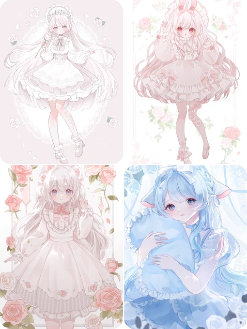 #ゴールデンウィークSNS展覧会2025 #GWはフォロワーが増えるらしい 薔薇モチーフとかわいい女の子を描きます𓂃𓂂ꕤ*.゜