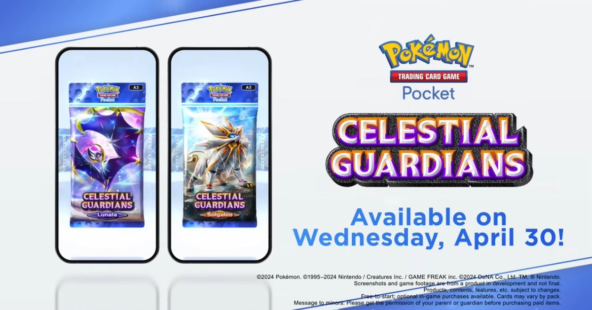 BuzzerBobTV's tweet image. ⏳ #PokemonTCGPocket Giveaway 🎉

To celebrate the release of Celestial Guardians, ONE winner will receive 36 Hourglasses thanks to codes from TPCi.

To enter:
✅ Follow me
✅ Like and RT
BONUS: Comment your favorite new card.

Drawing: April 30 evening. 

#gifted_by @Pokemon