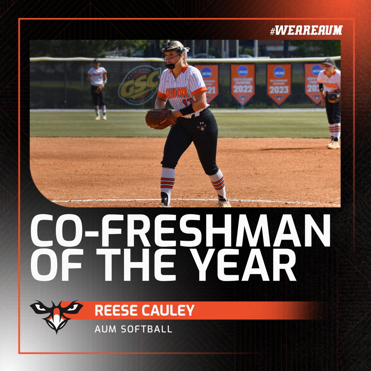 🥎AUM Softball (@aumwarhawkssb) on Twitter photo First Team All-GSC and Co-Freshman of the Year, Reese Cauley! 👏
#WeAreAUM | <a href="/GulfSouth/">Gulf South Conference</a> First Team All-GSC and Co-Freshman of the Year, Reese Cauley! 👏
#WeAreAUM | <a href="/GulfSouth/">Gulf South Conference</a>