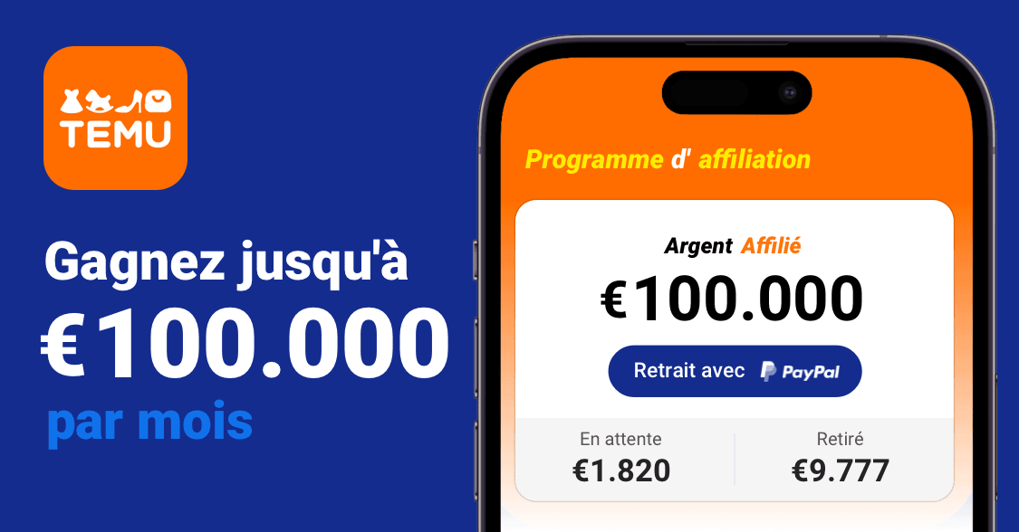 dega31000's tweet photo. Cliquez sur le lien https://t.co/2QMLOzrWoK pour rejoindre ⭐️le Programme Affilié de Temu⭐️! Jusqu'à 💰€100,000 par mois vous attendent ! https://t.co/ZG2oGBGehM
