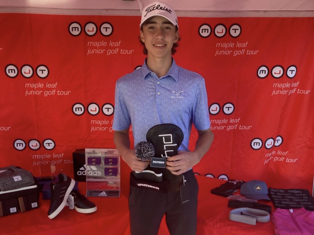 ADermatas's tweet photo. Not the result you were looking for buddy but your positive attitude was admirable! ❤️ Great job winning the long drive and closest to the pin! https://t.co/h1MyVjCj87