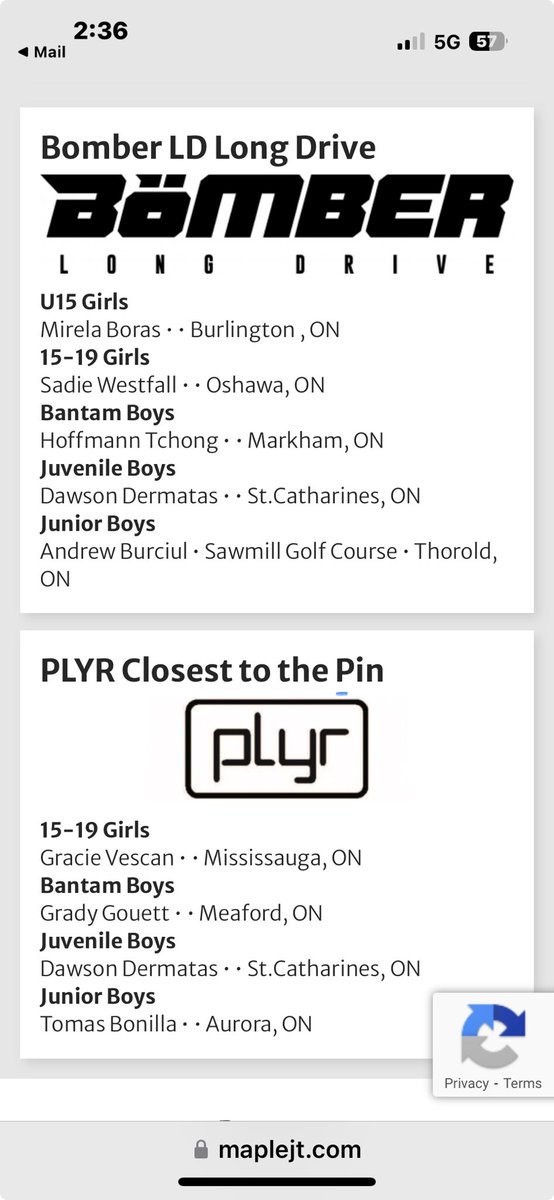 Not the result you were looking for buddy but your positive attitude was admirable! ❤️ Great job winning the long drive and closest to the pin!