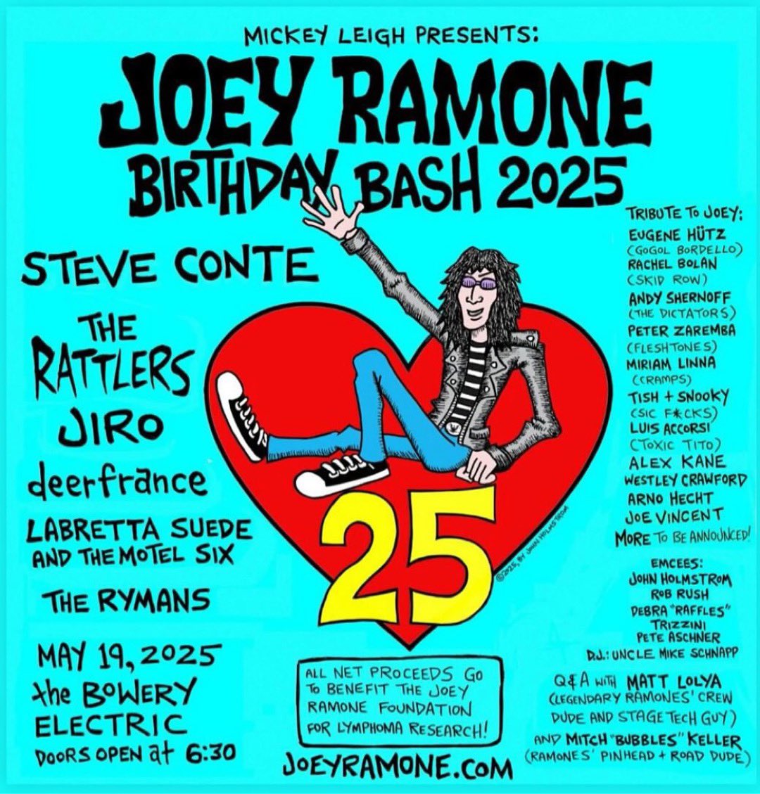 OfficialSkidRow's tweet image. Attn. fans in the New York City area‼️ Come out and see Rachel at the Joey Ramone Birthday Bash.
"So psyched to be part of this. Not only was he the singer of one of my favorite bands, he was also one of the nicest guys I’ve ever met. See you there"🤘- Rachel