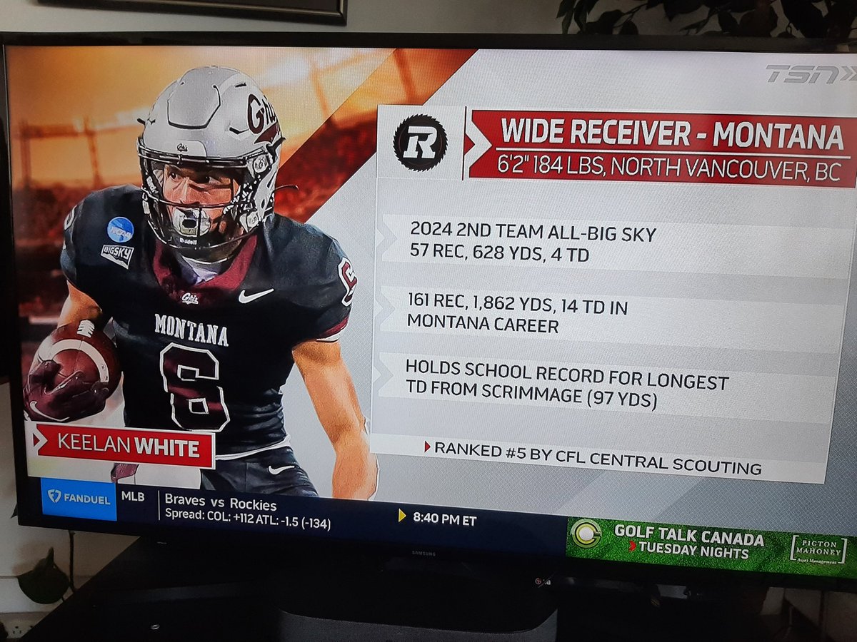 The Canadian Spider taken #3 overall in the <a href="/CFL/">CFL</a> Draft and taking his talents to the Nation's Capital! Go ball out <a href="/K_Whitey_12/">Keelan White</a> !