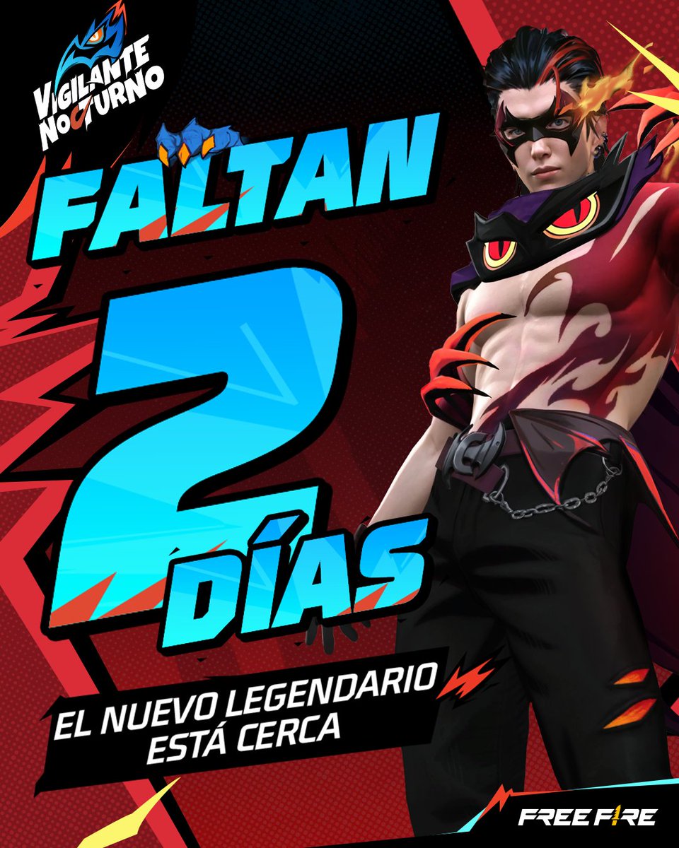 T-2 días 🔎 Un nuevo legendario te vigila desde la oscuridad de la noche..  

⏰ ¿Listo para el aterrizaje de los Códigos de Primera edición del 101 en adelante?
#VigilanteNocturno