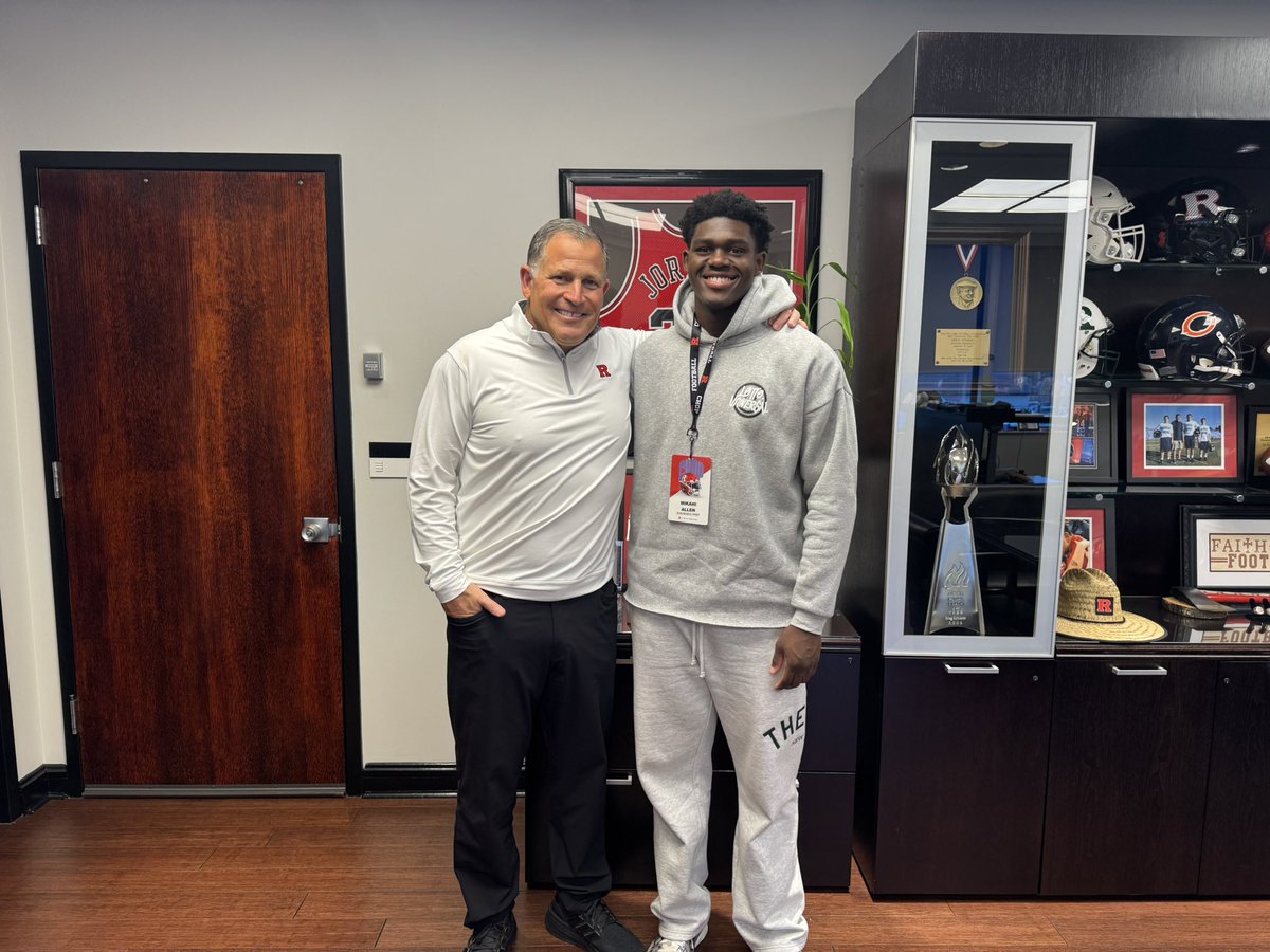 Mikahi Allen ⭐⭐⭐⭐ (@mikahi_allen18) on Twitter photo Had a great visit over the weekend for the <a href="/RFootball/">Rutgers Football 🪓</a> Spring Game. The incoming freshmen team did their thing. Can't wait to watch them during the upcoming season.
<a href="/247Sports/">247Sports</a> <a href="/RFootball/">Rutgers Football 🪓</a> <a href="/DBP_Football/">Bosco Football</a> <a href="/5StarScouting/">5StarScouting™</a> <a href="/PrepRedzoneNJ/">Prep Redzone New Jersey</a> <a href="/Rivals/">Rivals</a> <a href="/Mikahi_allen18/">Mikahi Allen ⭐⭐⭐⭐</a> Had a great visit over the weekend for the <a href="/RFootball/">Rutgers Football 🪓</a> Spring Game. The incoming freshmen team did their thing. Can't wait to watch them during the upcoming season.
<a href="/247Sports/">247Sports</a> <a href="/RFootball/">Rutgers Football 🪓</a> <a href="/DBP_Football/">Bosco Football</a> <a href="/5StarScouting/">5StarScouting™</a> <a href="/PrepRedzoneNJ/">Prep Redzone New Jersey</a> <a href="/Rivals/">Rivals</a> <a href="/Mikahi_allen18/">Mikahi Allen ⭐⭐⭐⭐</a>