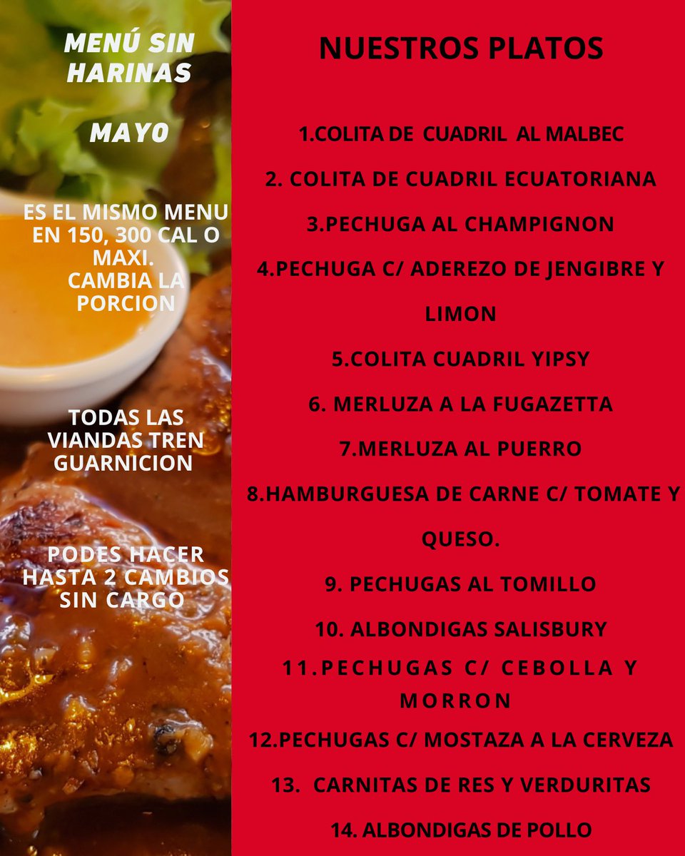 ViandasPop's tweet photo. Ya salio el Menú sin harínas de Mayo!! No te lo podes perder!! https://t.co/4FJiYX7piL
