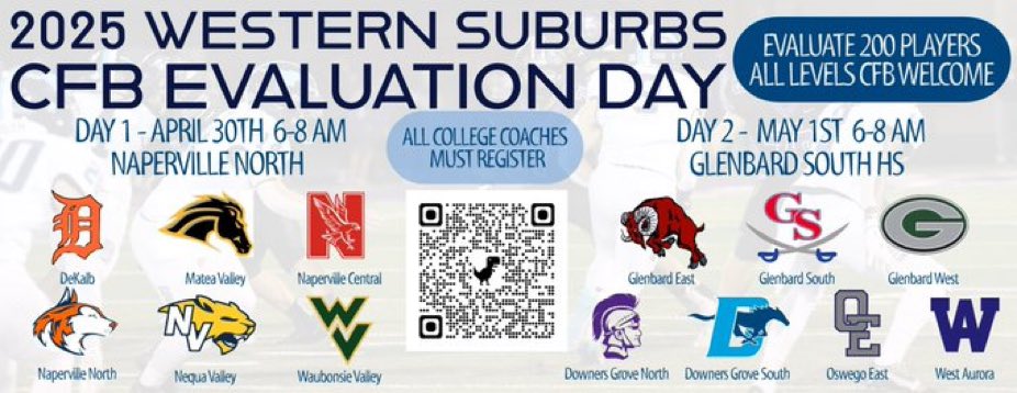 12 hours away from evaluation day.  Excited for our kids and teams.  No outside spectators allowed. College coaches it is not too late to register.  Over 70 have done so already
