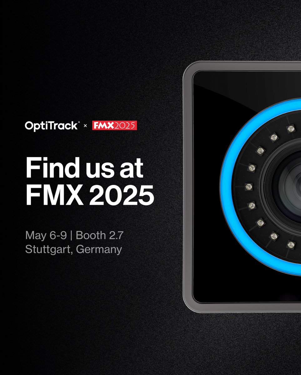 OptiTrack (@optitrack) on Twitter photo OptiTrack is heading to Germany for FMX 2025! Join us in Stuttgart to experience the world’s most precise motion capture technology, trusted by leading studios in virtual production, VFX, and animation.
Stop by to meet the team and see our latest innovations in action. OptiTrack is heading to Germany for FMX 2025! Join us in Stuttgart to experience the world’s most precise motion capture technology, trusted by leading studios in virtual production, VFX, and animation.
Stop by to meet the team and see our latest innovations in action.
