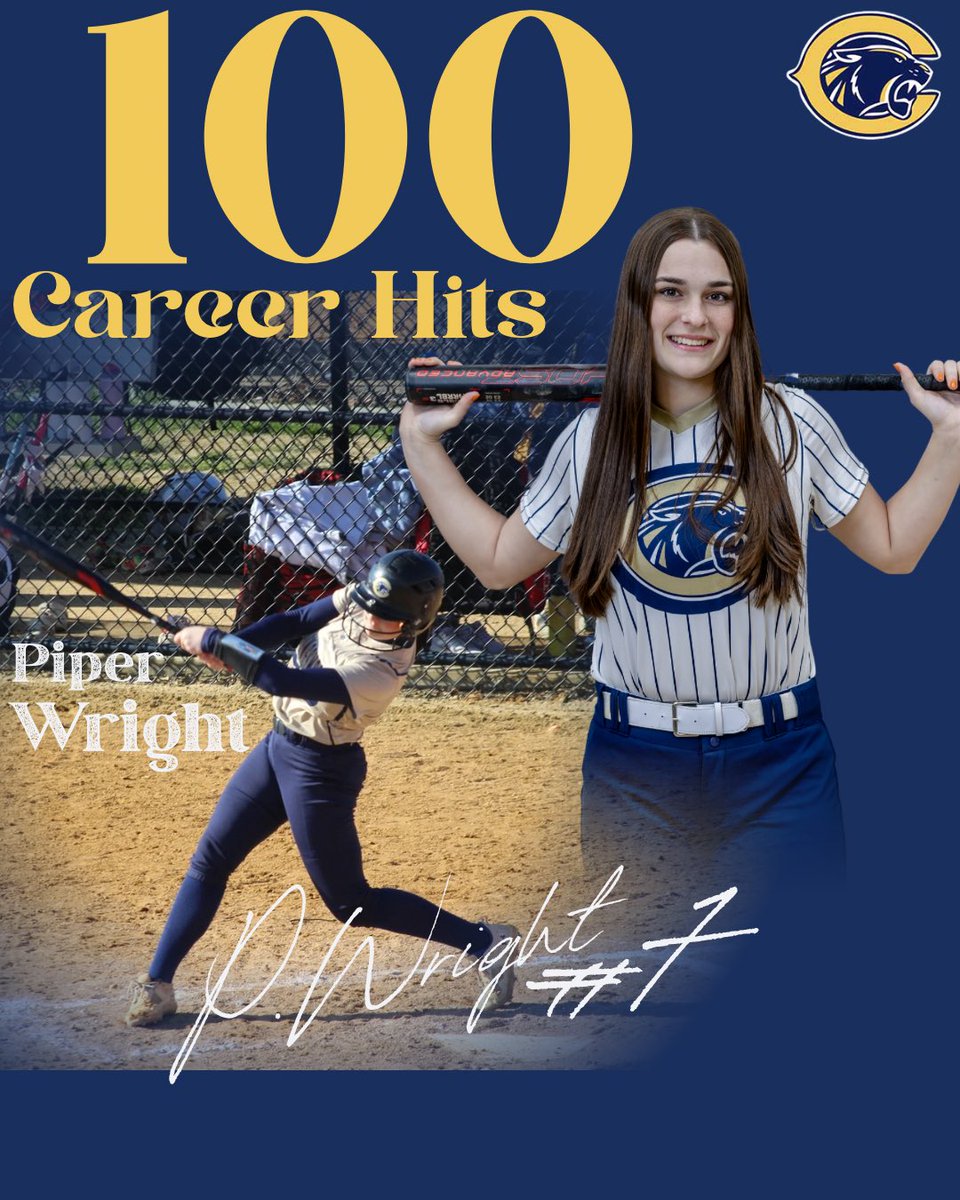 CollsSoftball's tweet photo. 100 hits for Piper!! Huge congrats on this incredible milestone!!🥎

Big thanks to @HMHSathletics for hosting us and allowing our girls to celebrate this milestone!! https://t.co/nrJIiAEGan