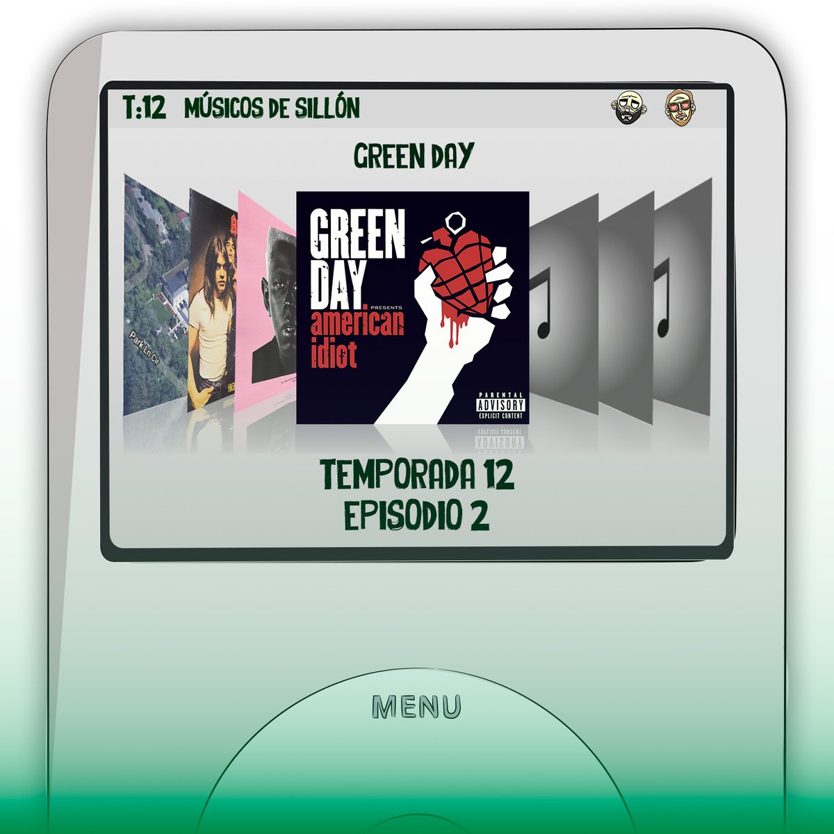 Green Day es una icónica banda de punk rock estadounidense, formada en 1986, conocida por éxitos como "Basket Case" y "American Idiot".
Con su energía rebelde y letras críticas, revolucionaron el punk y lo llevaron al mainstream global.

Escúchanos en tu plataforma favorita.