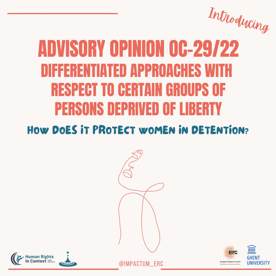 IMPACTUM The ERC project (@impactum_erc) on Twitter photo 🔍 What does Advisory Opinion OC-29/22 say about the rights of women deprived of liberty?
Stay tuned as we explore how this #AdvisoryOpinion strengthens the #humanrights of #women in places of deprivation of liberty, including those who are pregnant or postpartum! 🧐
<a href="/CorteIDH/">Corte Interamericana de Derechos Humanos</a> 🔍 What does Advisory Opinion OC-29/22 say about the rights of women deprived of liberty?
Stay tuned as we explore how this #AdvisoryOpinion strengthens the #humanrights of #women in places of deprivation of liberty, including those who are pregnant or postpartum! 🧐
<a href="/CorteIDH/">Corte Interamericana de Derechos Humanos</a>