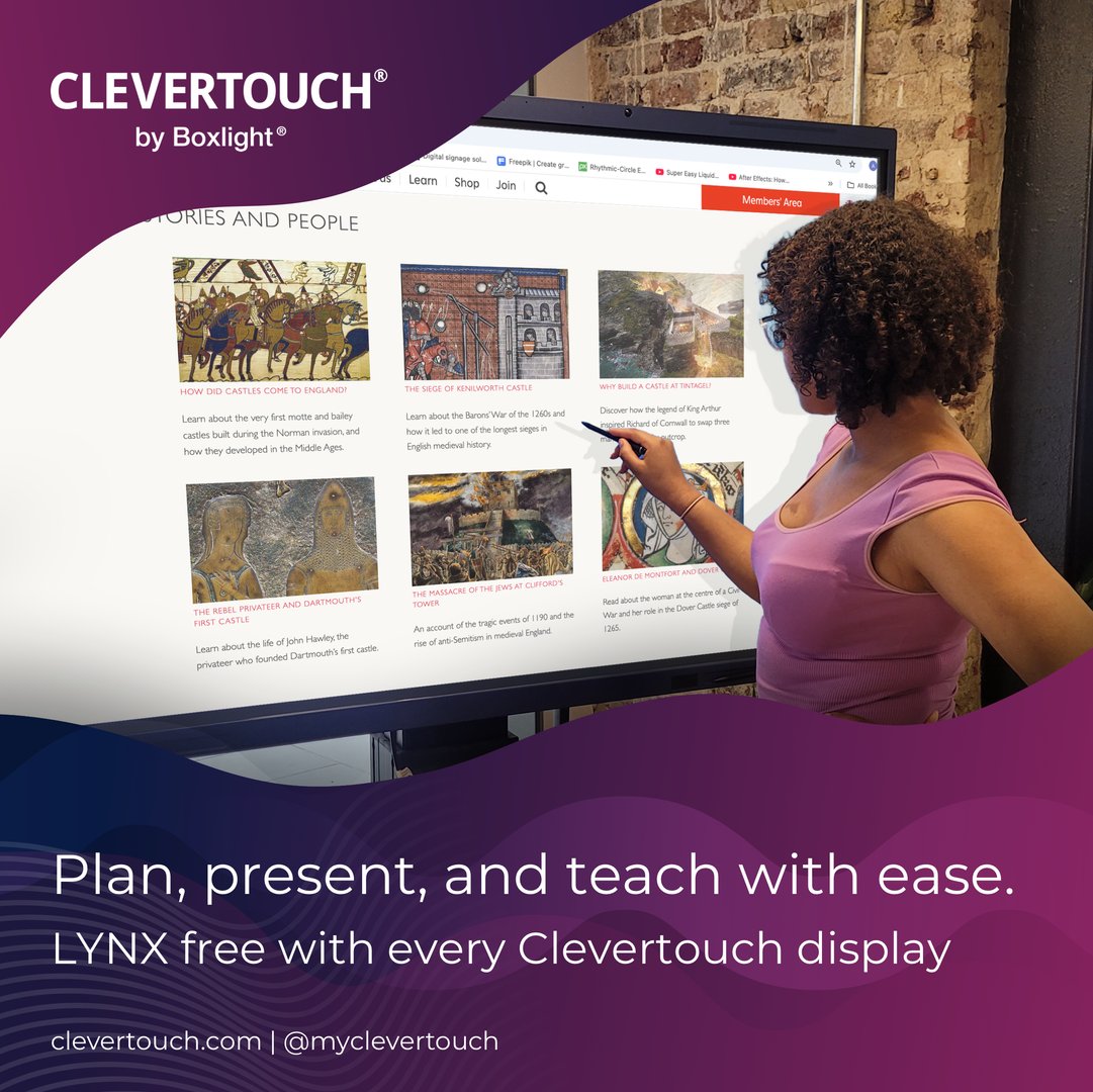 With every #Clevertouch Display you get free, inclusive software designed to streamline #LessonPlanning and delivery. LYNX is a powerful tool to make your teaching day smoother. Download for FREE lynxcloud.app

#EdTech #TeacherTools #LYNXWhiteboard #InteractiveLearning