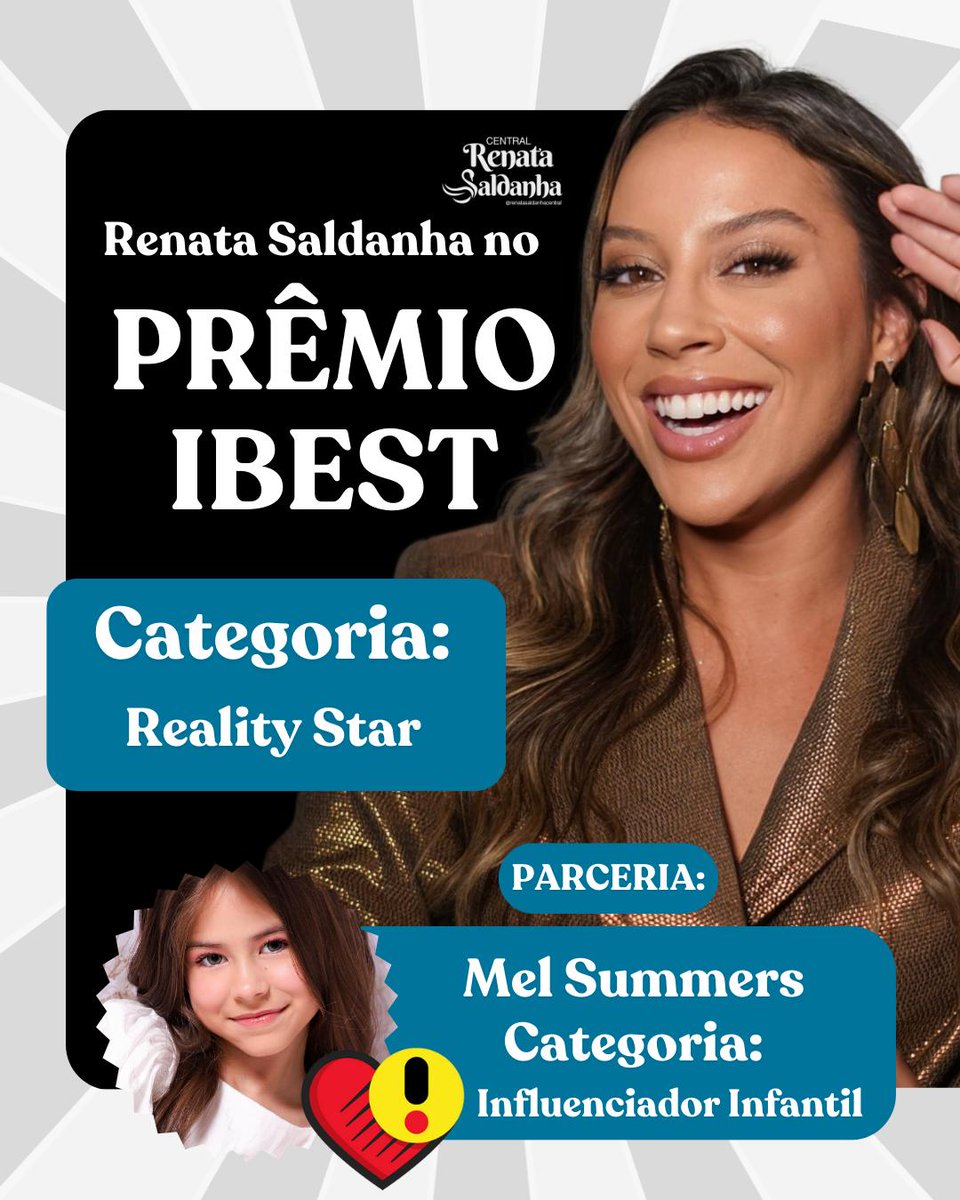 Infos Renata Saldanha (@infosrenata) on Twitter photo 🏆 Mutirão Prêmio iBest - Feat. <a href="/cfdamelsummers/">Central Oficial Mel Summers</a> 💕
-Vote em Mel Summers "Categoria: Influenciador Infantil"✨
🔗: premioibest.vote/972431494
-Vote em Renata Saldanha
"Categoria: Reality Star"⭐
🔗: premioibest.vote/165313675
🎯 Meta = 50 Prints com Horário! 🏆 Mutirão Prêmio iBest - Feat. <a href="/cfdamelsummers/">Central Oficial Mel Summers</a> 💕
-Vote em Mel Summers "Categoria: Influenciador Infantil"✨
🔗: premioibest.vote/972431494
-Vote em Renata Saldanha
"Categoria: Reality Star"⭐
🔗: premioibest.vote/165313675
🎯 Meta = 50 Prints com Horário!
