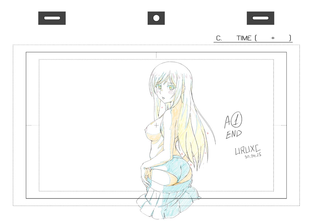 Genga practice
#anime #illusration #rkgk #art #layout #genga #nigen #drawing #イラスト　#ラクガキ　#デッサン　#アニメ #作画 #原画 #レイアウト