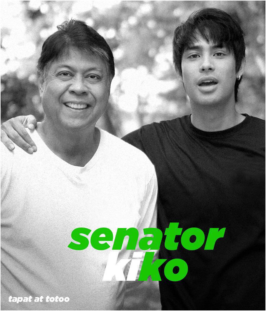 apangilinan's tweet photo. Kuya and Son. Green Flags. By God’s grace. For family, for country, for God’s glory 🙏🏼. #51KikoPangilinan https://t.co/ISbr42hqD1