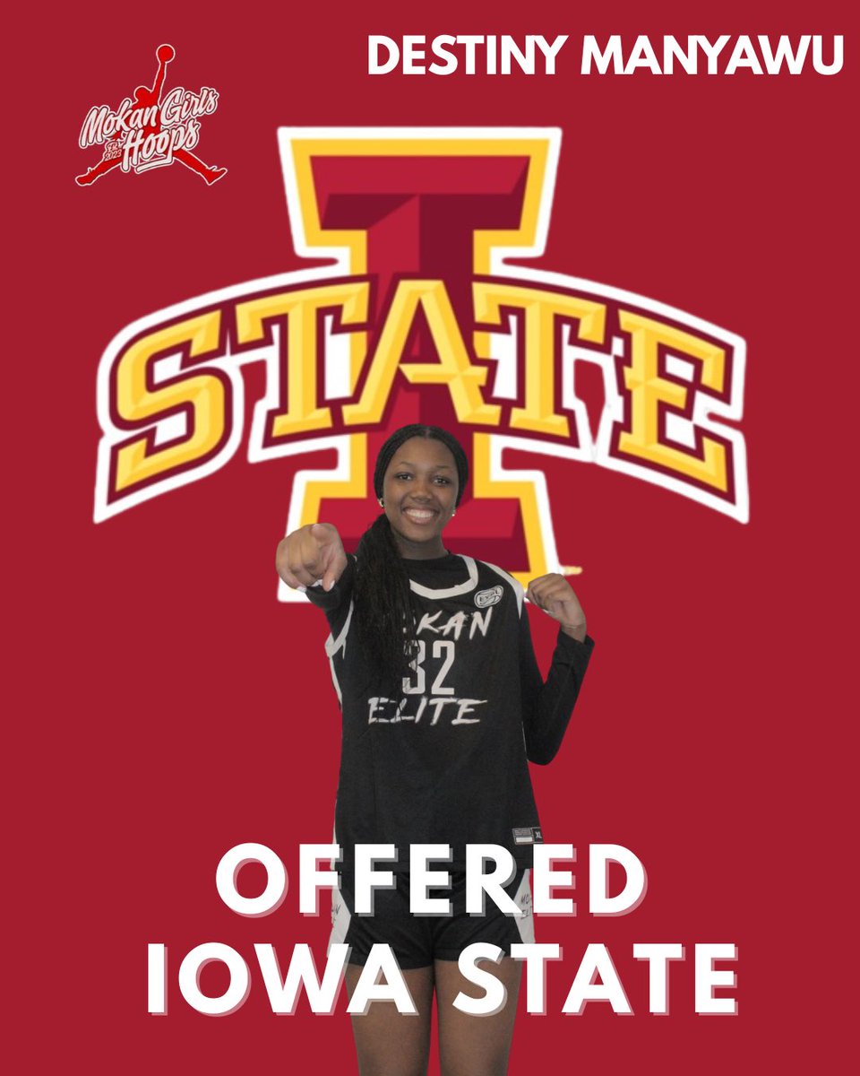 Destiny Manyawu (@destinymanyawu) on Twitter photo After a great conversation with <a href="/BillyFennelly/">Billy Fennelly</a> I am blessed to receive an offer from <a href="/CycloneWBB/">Cyclone Basketball</a>
#AGTG
<a href="/MokanGirls/">Mokan Girls Basketball</a> After a great conversation with <a href="/BillyFennelly/">Billy Fennelly</a> I am blessed to receive an offer from <a href="/CycloneWBB/">Cyclone Basketball</a>
#AGTG
<a href="/MokanGirls/">Mokan Girls Basketball</a>
