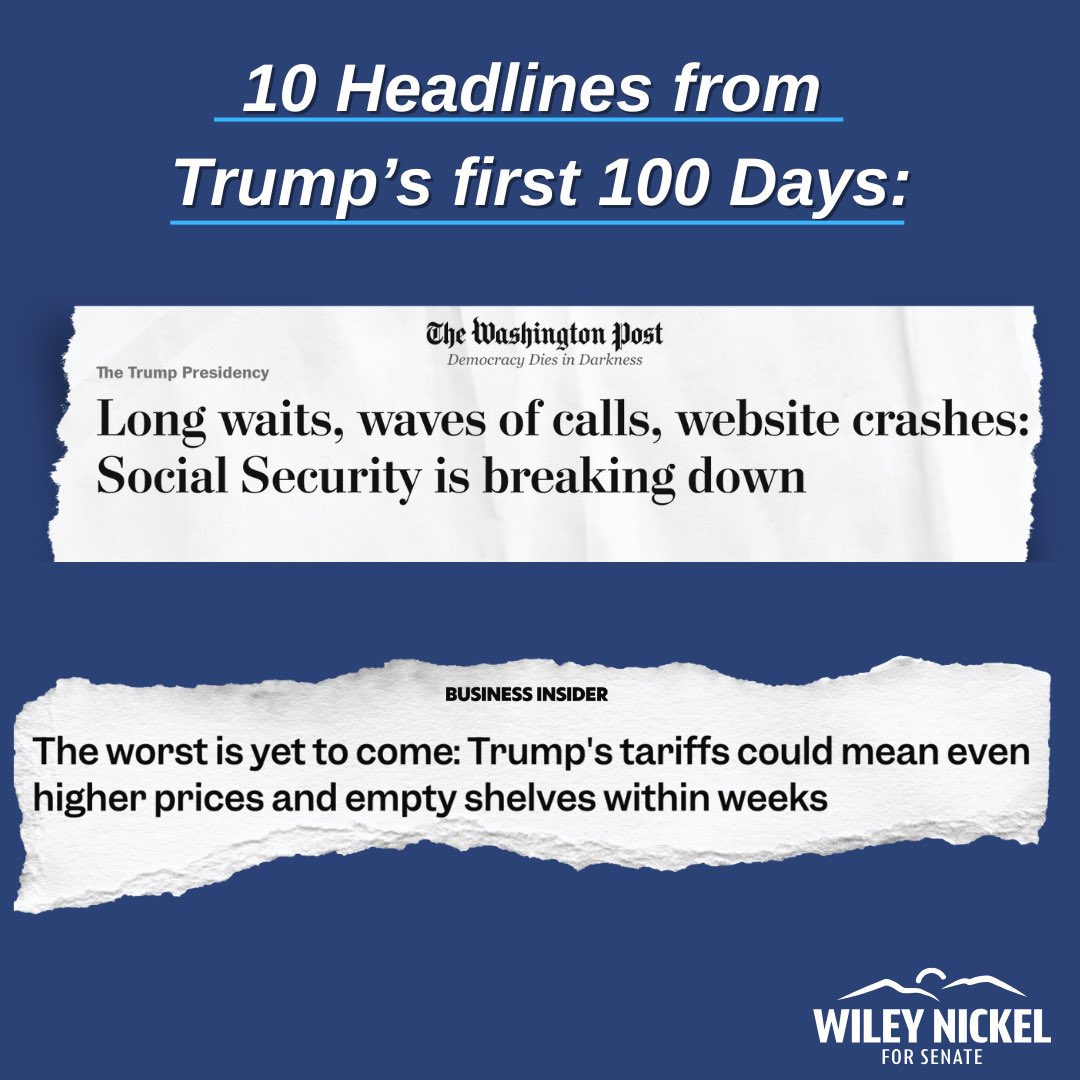 WileyNickel's tweet photo. 100 days of making America “great” https://t.co/XX80Z5LpRW