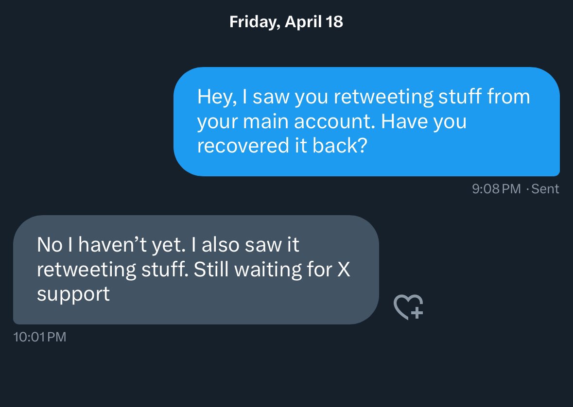 LtFlapjack's tweet photo. Guys, if you’re following @/kisx3d do not be fooled. He is still hacked. Just because he’s retweeting stuff doesn’t mean he’s back. I contacted his alt account and confirmed he hasn’t got it back. @/Kisxconcepts is his alt https://t.co/ICCkVh7nGD