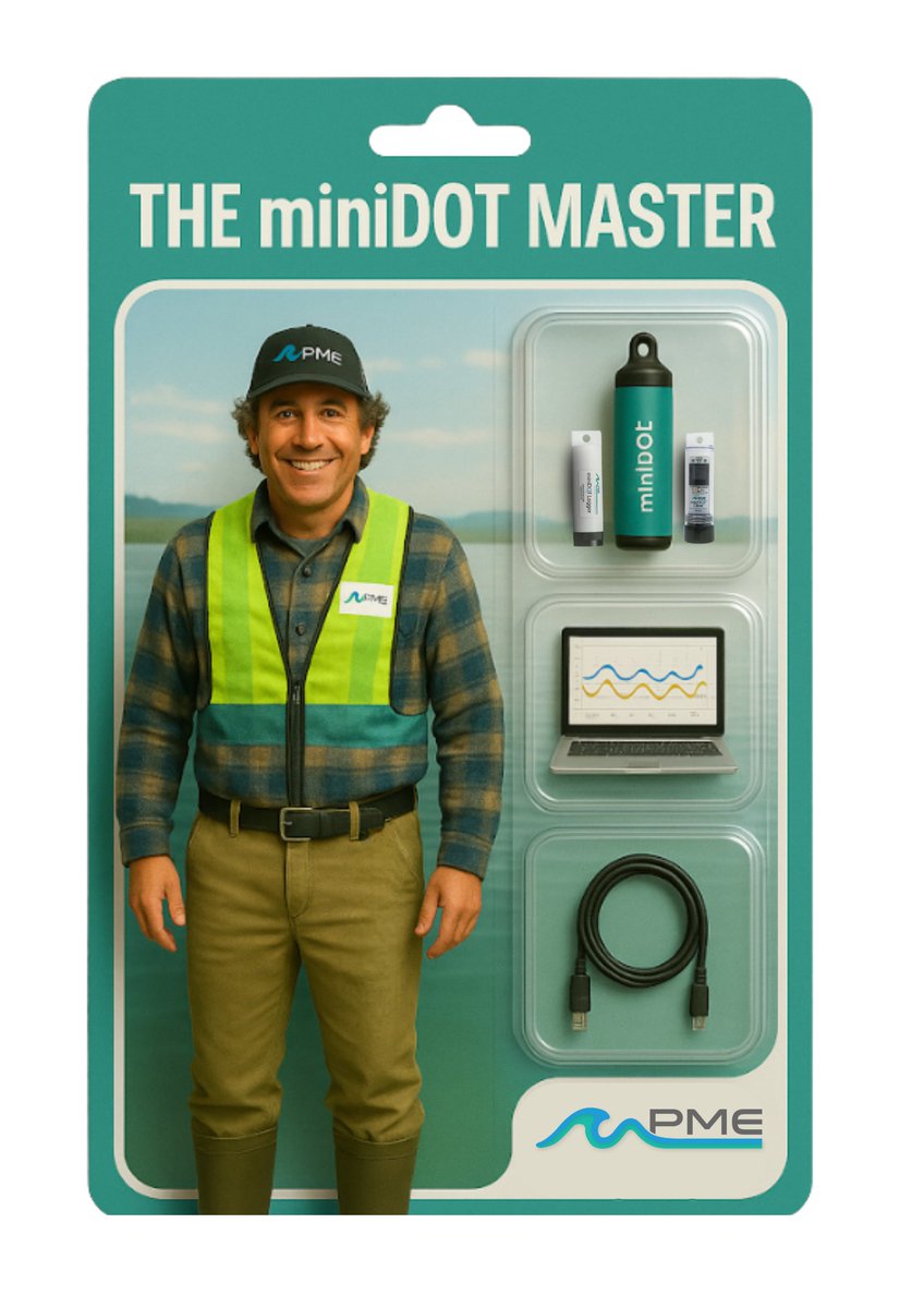 PMESensors's tweet image. Meet THE miniDOT® MASTER!
✅Sensor, USB & way too much field experience
✅Knows 27 ways to explain dissolved oxygen
✅Once calibrated a logger with his eyes closed.
At PME, we’ve been engineering precision since 1982, but even we didn’t see this action figure coming.
#PME