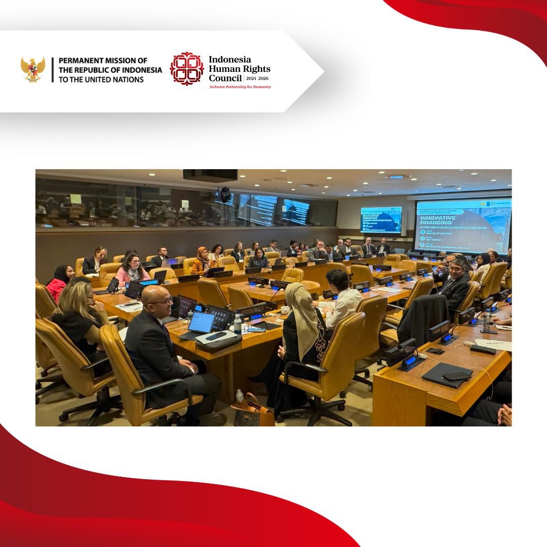 Indonesia 🇮🇩 in collaboration with UNDP and Joint SDG Fund, organized “Innovative Financing: Leveraging Islamic Finance for SDGs”—a side event at the margin of 2025 ECOSOC FfD Forum [28/04].