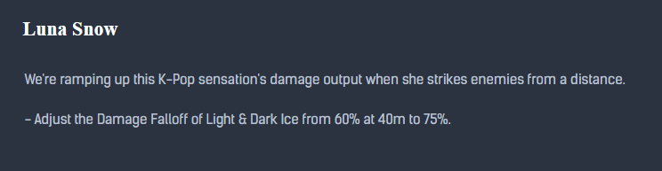 Good changes, would have loved to see a small Torch and Psy nerf tbh tho. Big surprise was the Luna damage buff, was so sure Invis was one of the few that would receive one...