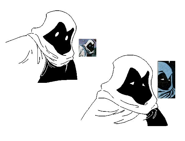 lovenovaz's tweet image. been reading a lot of moon knight recently and im quite fond of when they draw his cloak covering his whole face but still have his eyes showing
#MoonKnight
