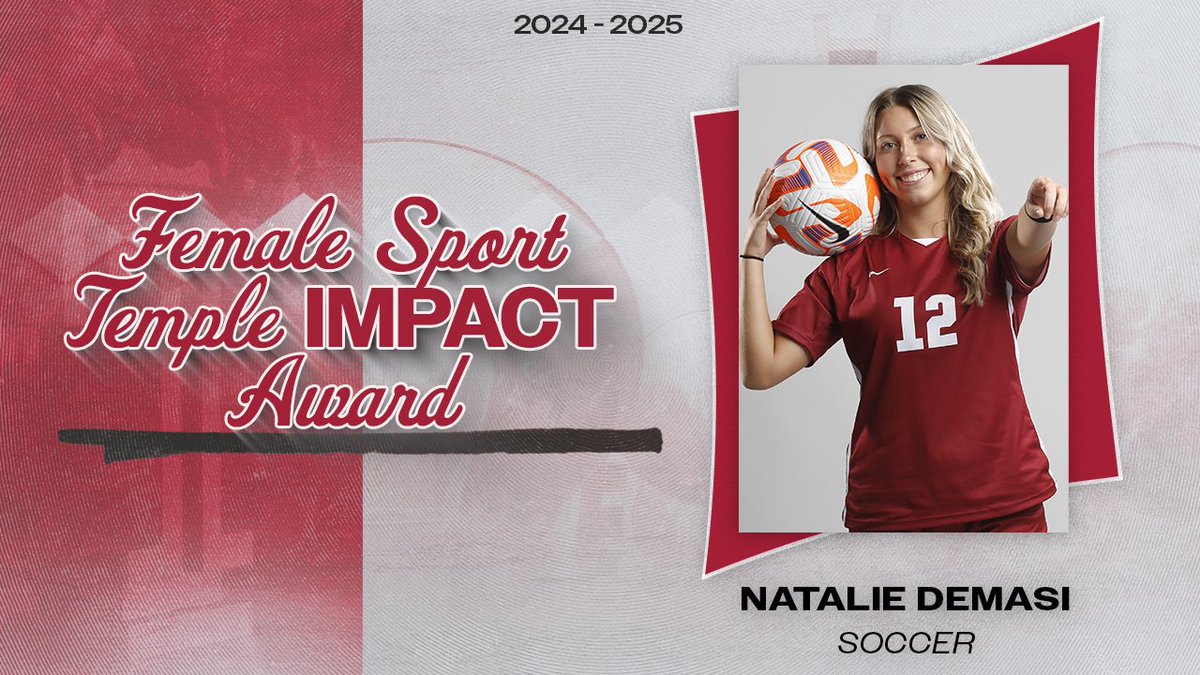 Making an impact on and off the pitch 🤩 
 
Congratulations to the Female IMPACT Award winner, Natalie DeMasi! 
 
#GoOwls🦉 | #Stellas2025