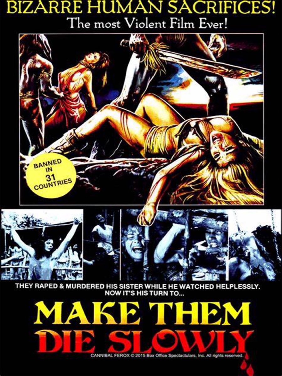 MikeySlashic's tweet image. #Horror365Challenge 117/365
#NW #Exploitation 

“Cannibal Ferox” aka “Make Them Die Slowly”( 1981)
Dir-Umberto Lenzi 

One of the big three from the Italian cannibal film craze of the 70s, 80s.
Make Them Die Slowly is a true Video Nasty.

This is not a recommendation.