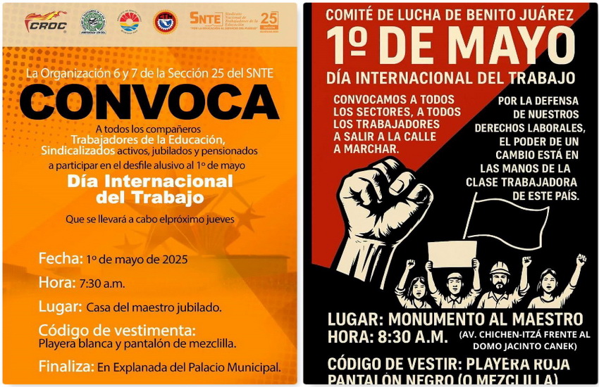 Andaban como “perros y gatos”, pero ahora #maestrosparistas y del #SNTE los une el #desfile y otra$ co$a$ - wp.me/p7T9nn-dyH
#QRooExpress #Noticias #OPB #Chetumal #QuintanaRoo #QRoo #México #Entérate #DiaDelTrabajo #Columna #ColumnaPolitica #GolpeDeTinta #Opinión