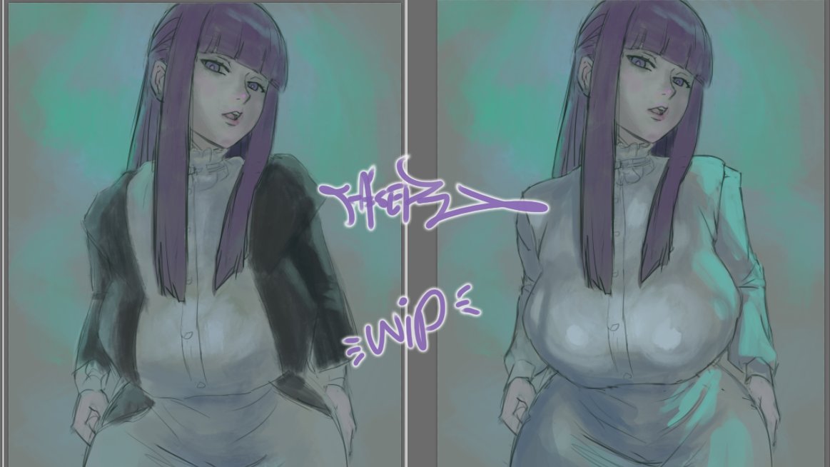 I took off her coat
WIP 
#Fern #frieren  #sousounofrieren #frierenfanart #frierenbeyondendsjourney