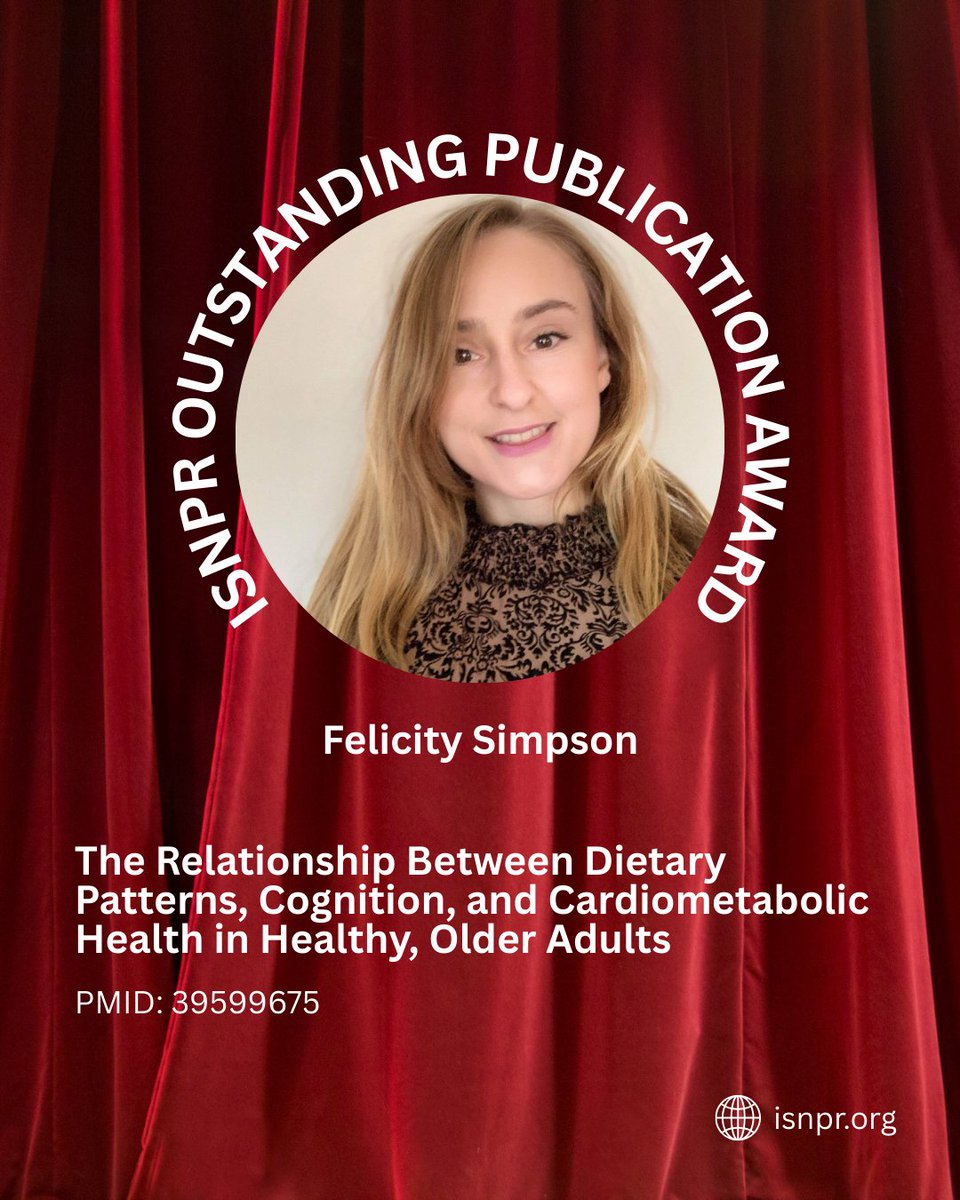 Congratulations to ISNPR member @felicitysimp0n for winning the ISNPR Outstanding Publication for round 2, 2024!!