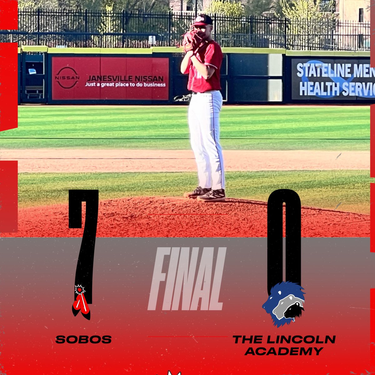 In one of the most impressive pitching performances I have ever seen, Richard Carlson goes 7 innings, allows 1 hit, 2 walks, and strikes outs all 21 batters!