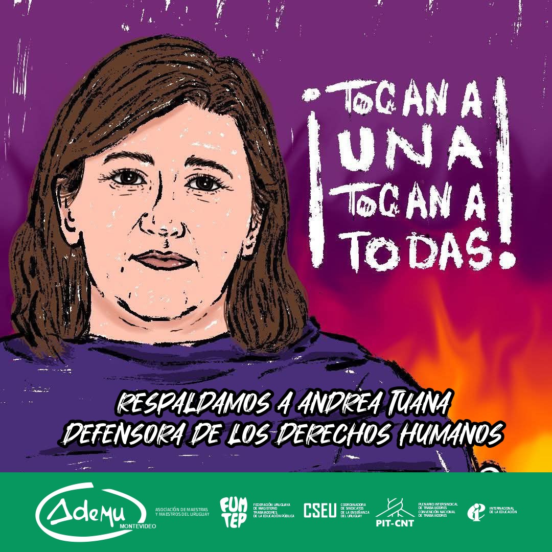 Gracias Ademu Montevideo FUMTEP, CSEU, IE y PIT CNT. Por el apoyo, el respaldo y la solidaridad. <a href="/FumTep/">FUM-TEP</a> <a href="/PITCNT1/">PIT CNT</a> <a href="/AleOstria/">Alejandra Ostria</a>