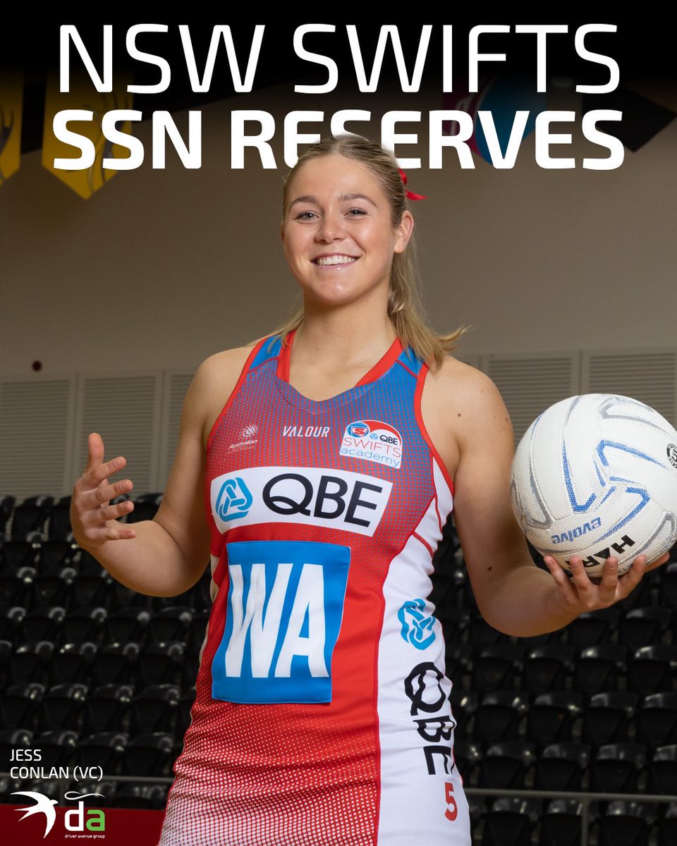 Great news this week with Jess Conlan being named Vice Captain of the <a href="/NSWSwifts/">NSW Swifts</a> SSN Reserves Squad for 2025. 

#DriverAveGroup