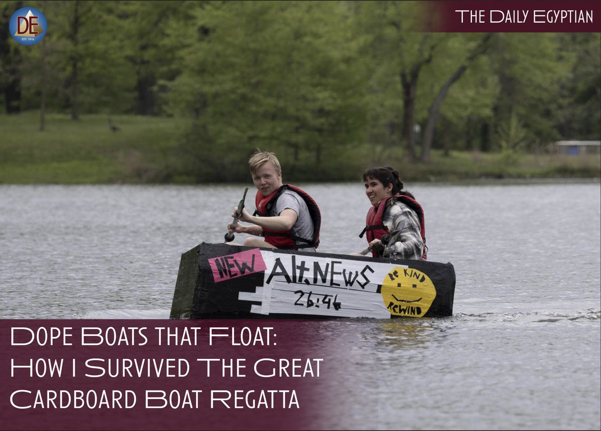 Rowing through duct tape, VHS vibes, and cold campus waters - SIU freshman Will Elliott recounts the chaos, chills, and cheers of the 50th annual Cardboard Boat Regatta.

Read more:dailyegyptian.com/121331/news/do…

✍️: Will Eliott
📸: Peyton Cook