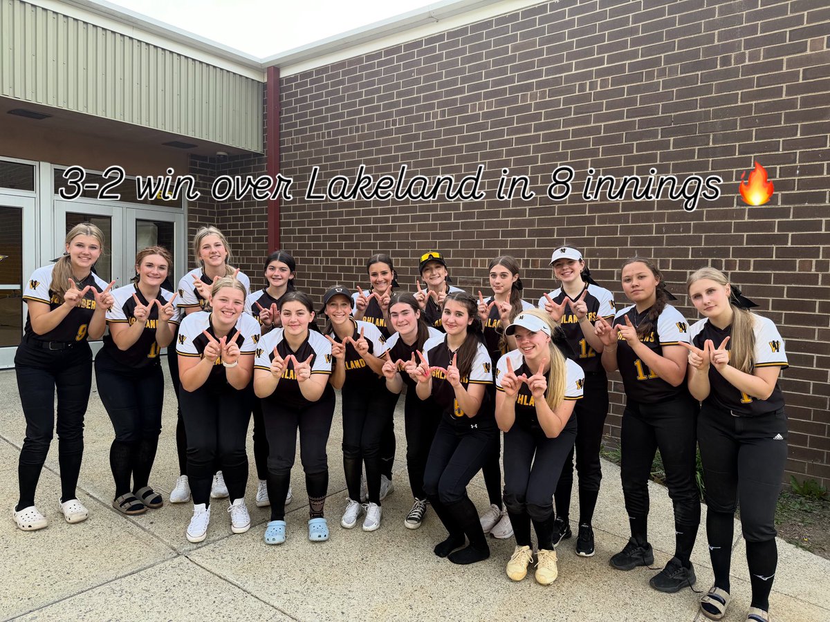 Come back kids at it again! Lakeland ties it up in the bottom of the 7th but Marshall answers back with a triple, and Canipe drives in the winning run. Solid defense holds them in the bottom of the 8th to secure the win. Canipe solid with 14 ks. <a href="/WestMilfordSB/">WMSOFTBALL</a> <a href="/WMAthleticDept/">WMAthletics</a>