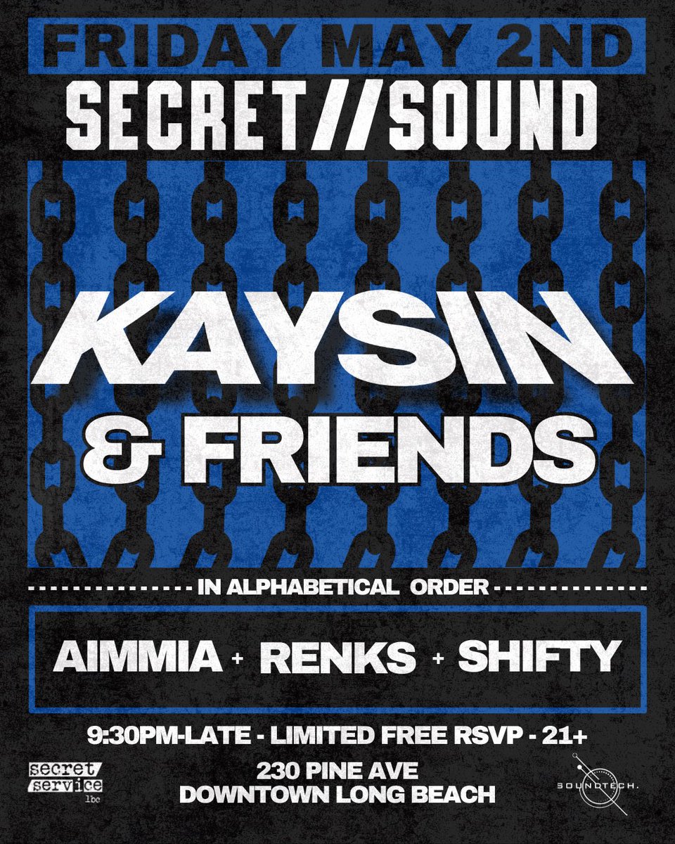long beach‼️ only a few days to go until kaysin &amp; friends heads to altar society 🙏🏻 can’t wait for this one 🎉
tix: shotgun.live/en/events/secr…
