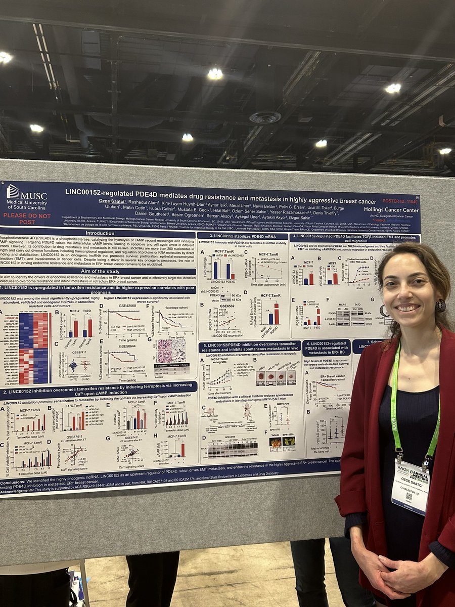 OzgurSahinLab's tweet photo. Two posters from Sahin Lab in AACR 2025 in Chicago! 

Ozge and Kubra presented their research in poster session of AACR. https://t.co/CJUtqG5vAm