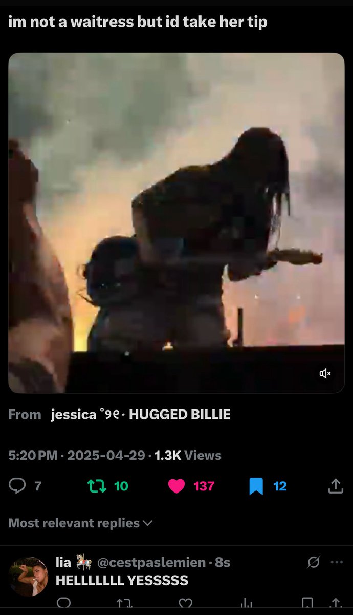 cestpaslemien's tweet photo. ppl are so nasty about billie :/ talking about her tip like that’s a sensitive topic…. https://t.co/jNJUc9nwqV