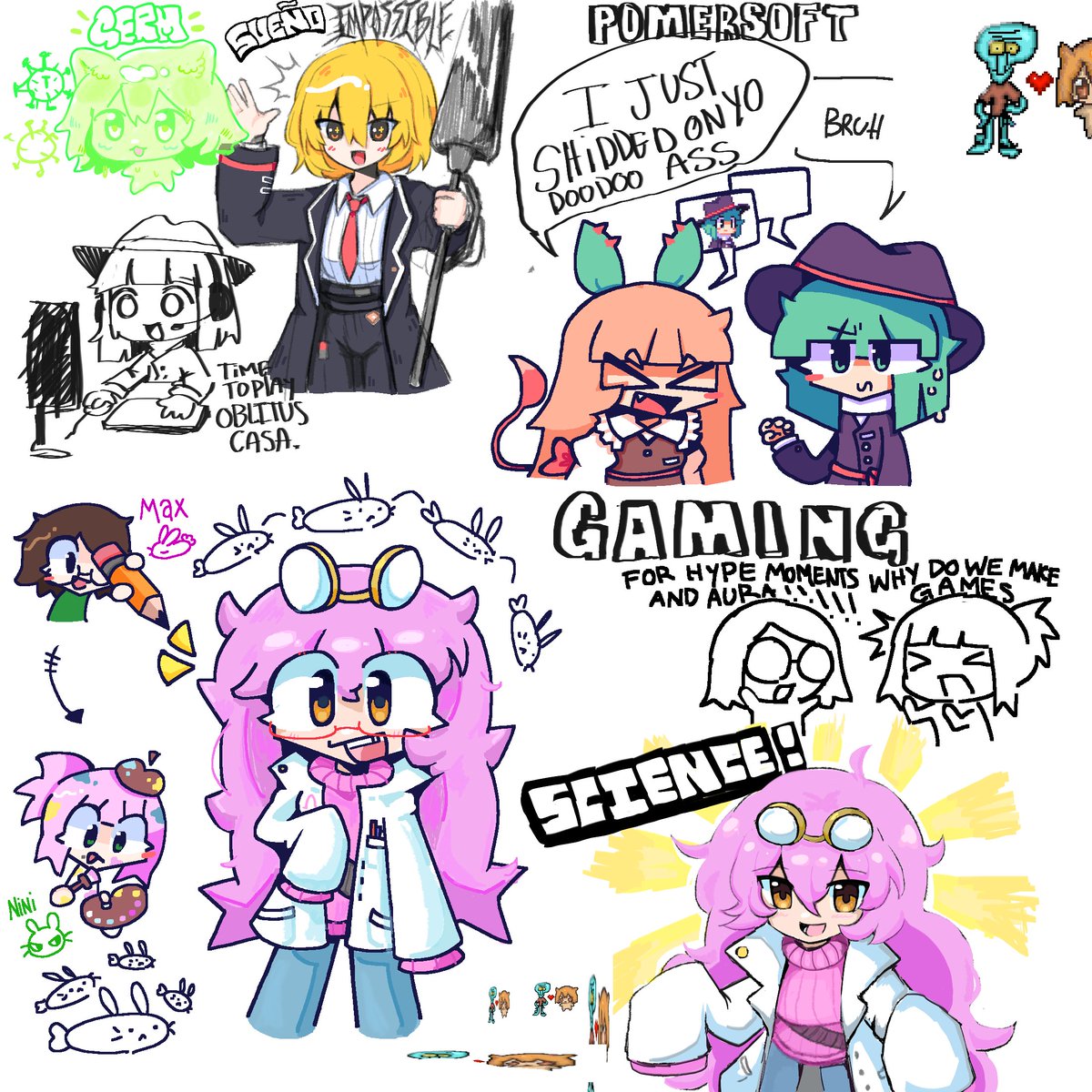 ahooby (@a188539) on Twitter photo NEW drawing board with my awesome gf <a href="/onlinepudding/">nolongerhuman</a> 💚. this one is mostly my characters... but it's still very good and you should look at what she drew... and i want everyone to see it because its super good and the best and she always draws really really good. 🦠🐇🐇🧬 NEW drawing board with my awesome gf <a href="/onlinepudding/">nolongerhuman</a> 💚. this one is mostly my characters... but it's still very good and you should look at what she drew... and i want everyone to see it because its super good and the best and she always draws really really good. 🦠🐇🐇🧬